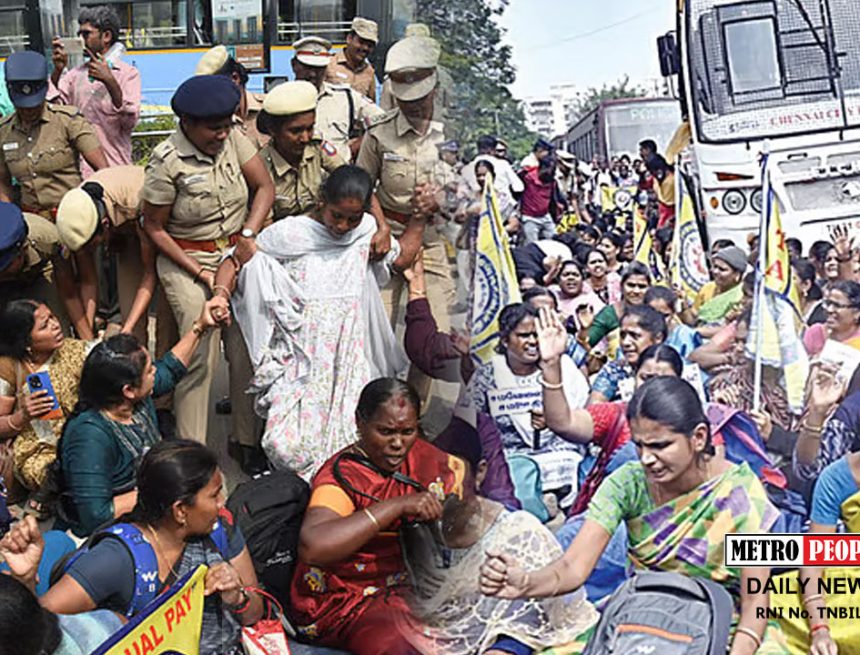 3-வது நாளாக போராட்டத்தில் ஈடுபட்ட இடைநிலை ஆசிரியர்கள் கைது