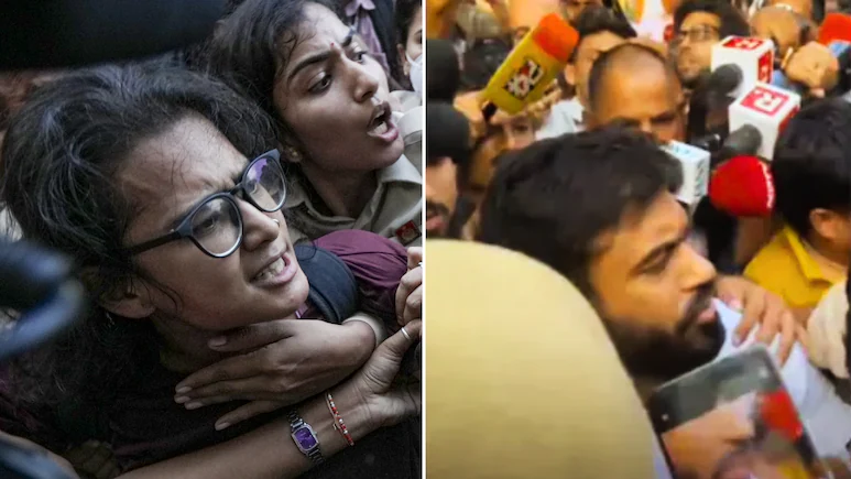 0ua1qits_neha-bora-was-picked-up-while-marching-near-mandi-house-abhijeet-dipke-from-where-hes-staying-in-delhi_625x300_16_October_26 டெல்லியில்தடையைமீறிப்போராட்டம்:சிஜேபிநிறுவனர்அபிஜீத்தீப்கே, நேஹாபோரா கைது